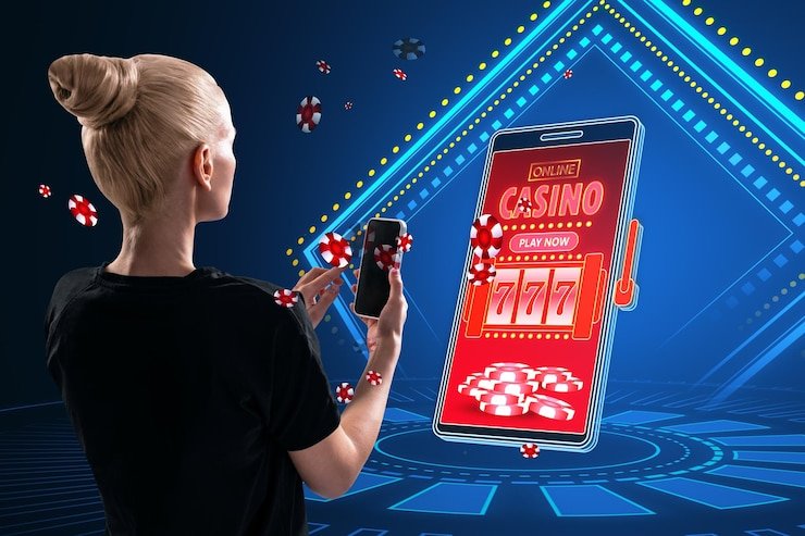 layar fitur bonus Galactic Gems dengan simbol scatter dan wild dipilih
